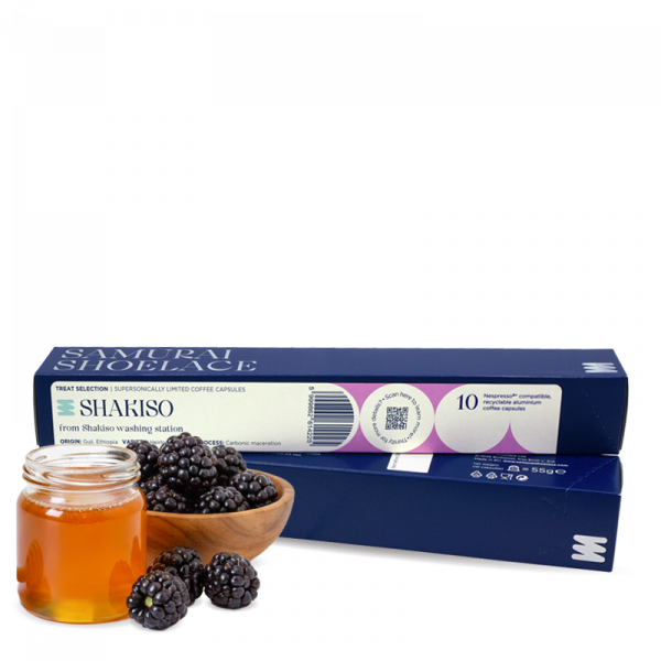 Výběrová káva Samurai Shoelace Etiopie SHAKISO - nespresso kapsle 10ks/bal