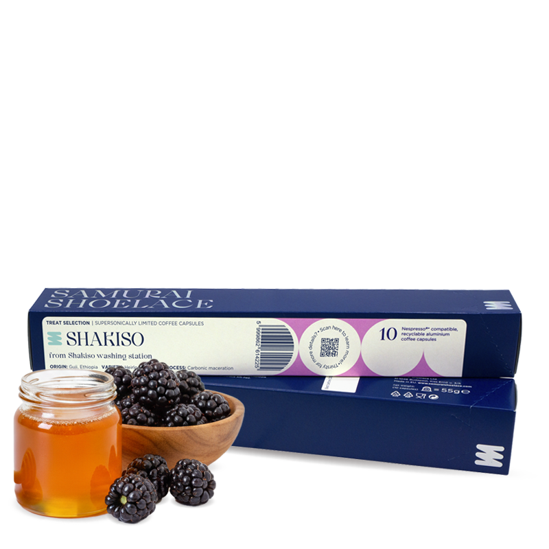 Výběrová káva Samurai Shoelace Etiopie SHAKISO - nespresso kapsle 10ks/bal