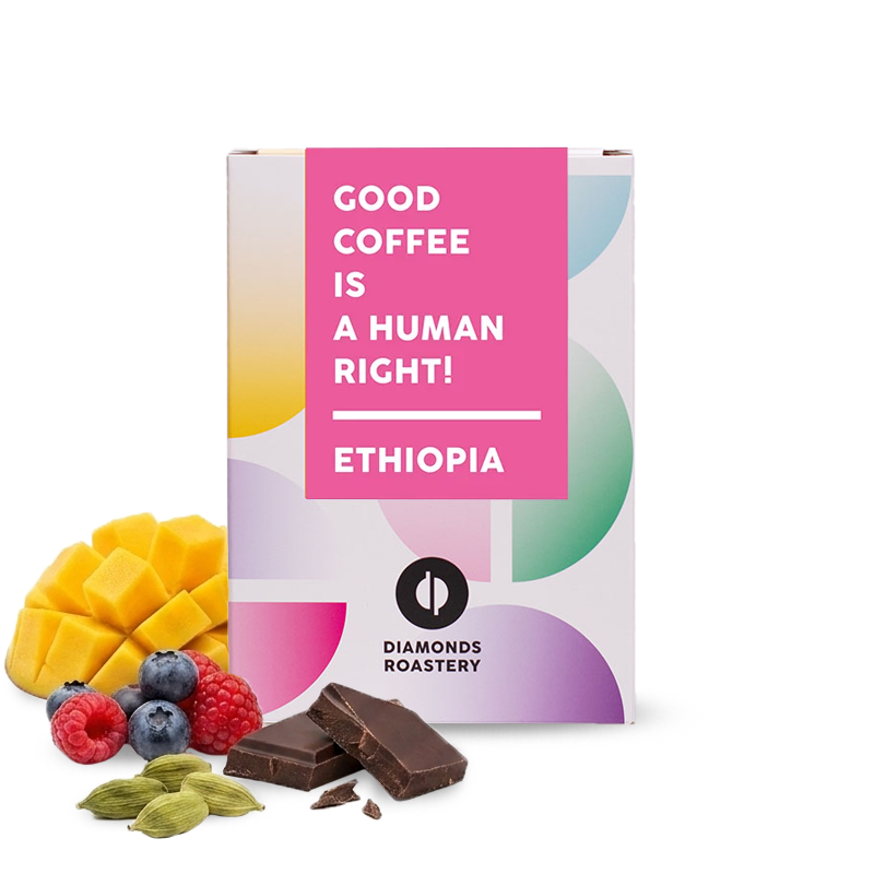 Výběrová káva Diamond's Roastery Etiopie KEBEDE WAKO