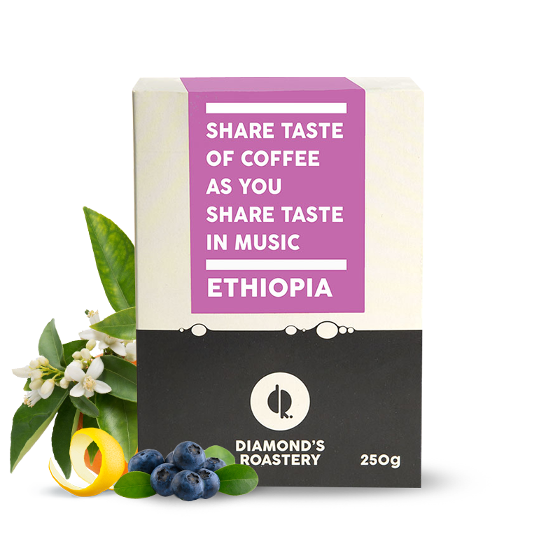 Výběrová káva Diamond's Roastery Etiopie KERAMO NATURAL
