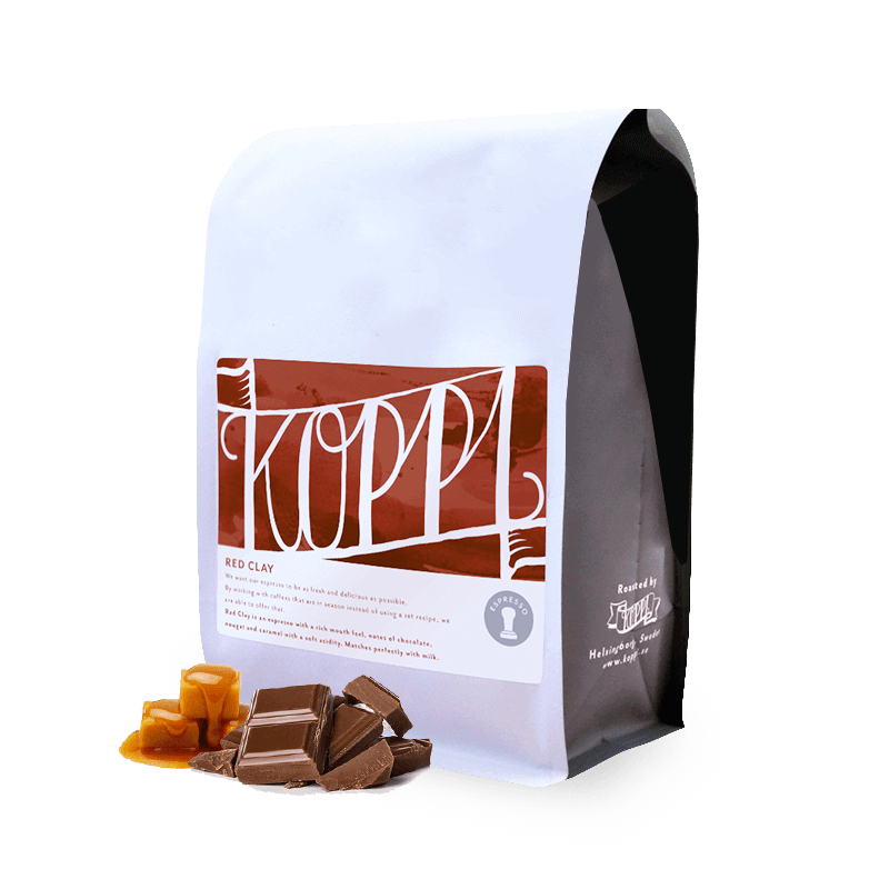 Výběrová káva Koppi RED CLAY ESPRESSO blend (MILK DRINKS) - 500g