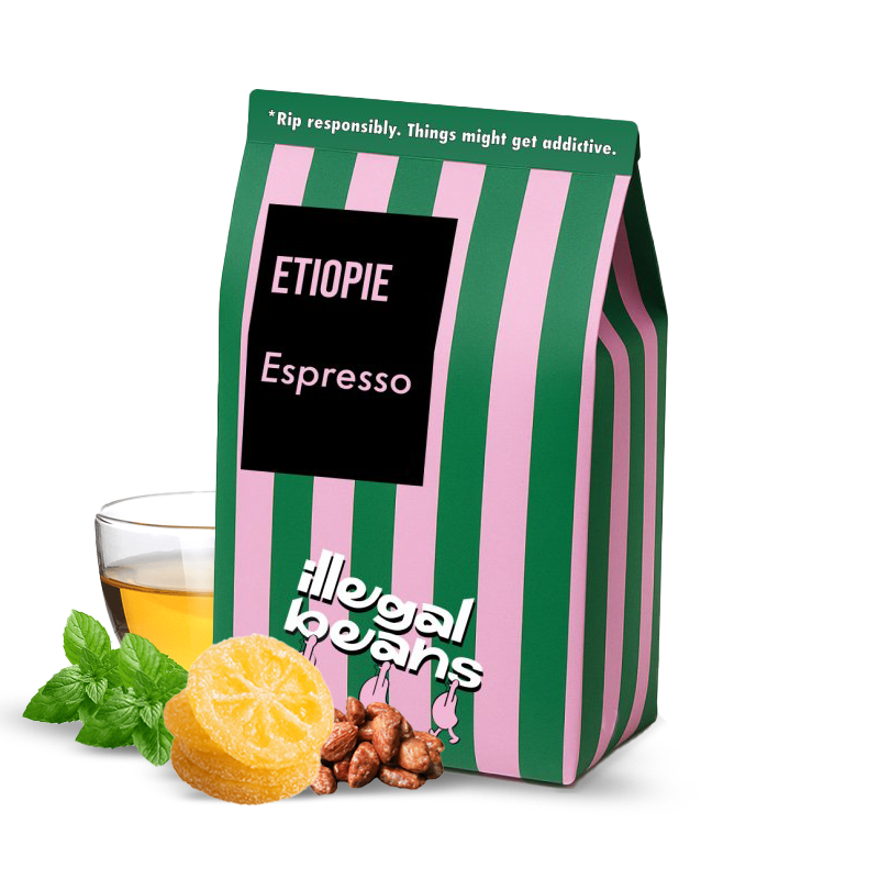 Výběrová káva Illegal Beans Etiopie CHELBESA - espresso