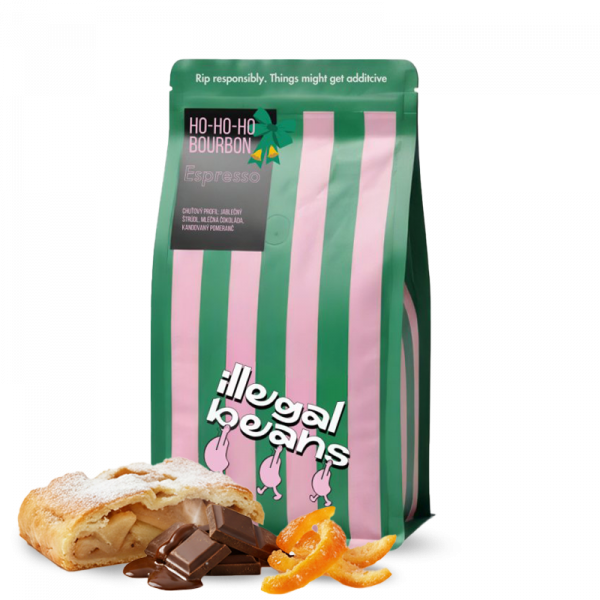 Výběrová káva Illegal Beans Brazílie HO HO HO BOURBON - vánoční espresso káva