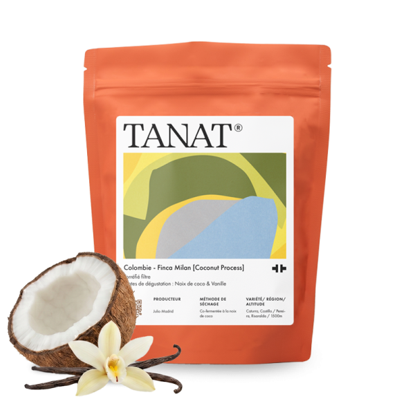Výběrová káva Tanat Coffee Kolumbie FINCA MILAN - Coconut process