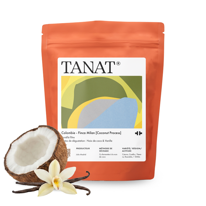 Výběrová káva Tanat Coffee Kolumbie FINCA MILAN - Coconut process