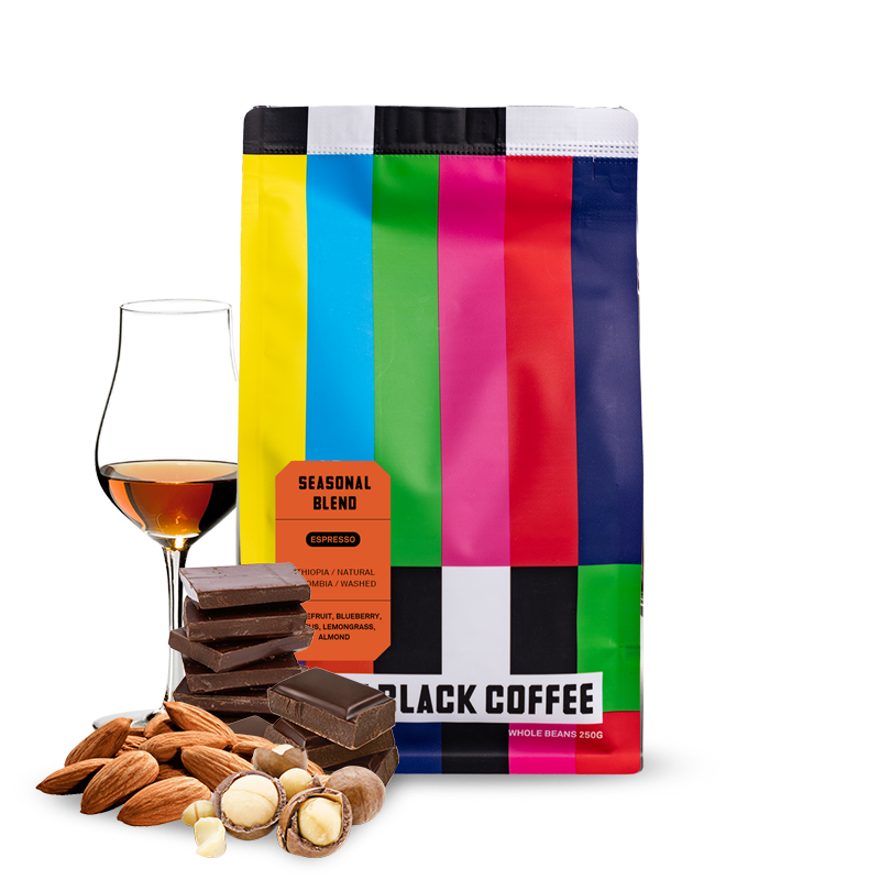 Výběrová káva Code Black Coffee Roasters SEASONAL ESPRESSO BLEND