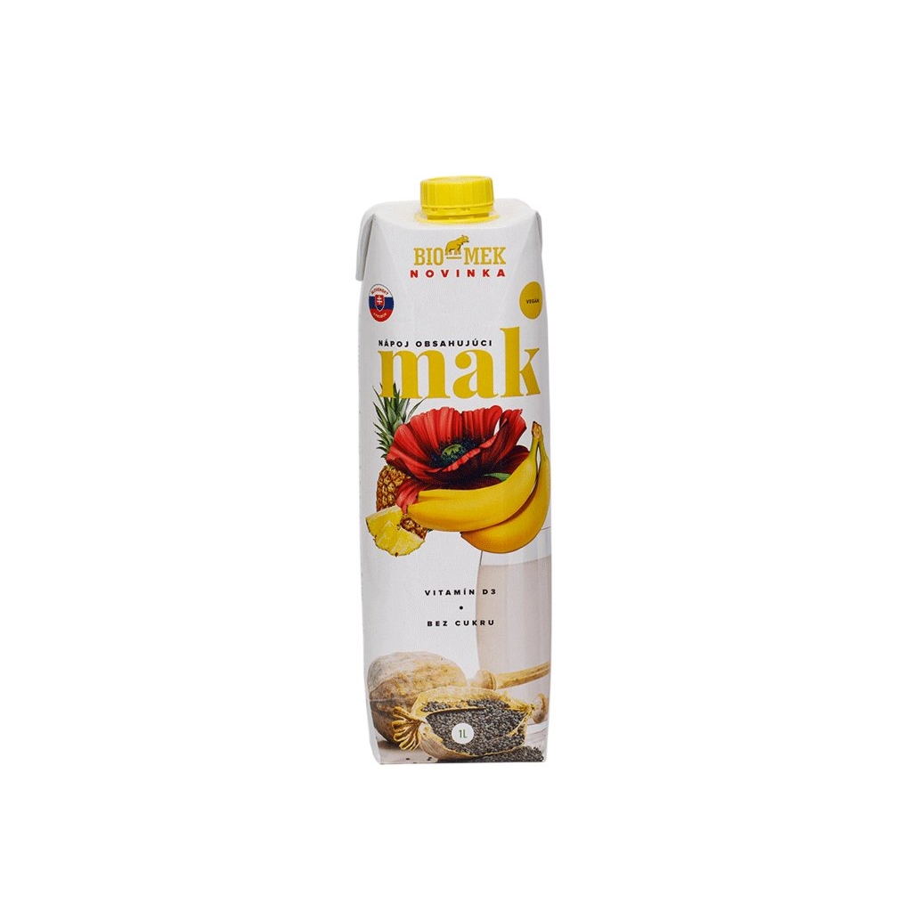 Bio-Mek makový nápoj s banánem a ananasem - 1000ml