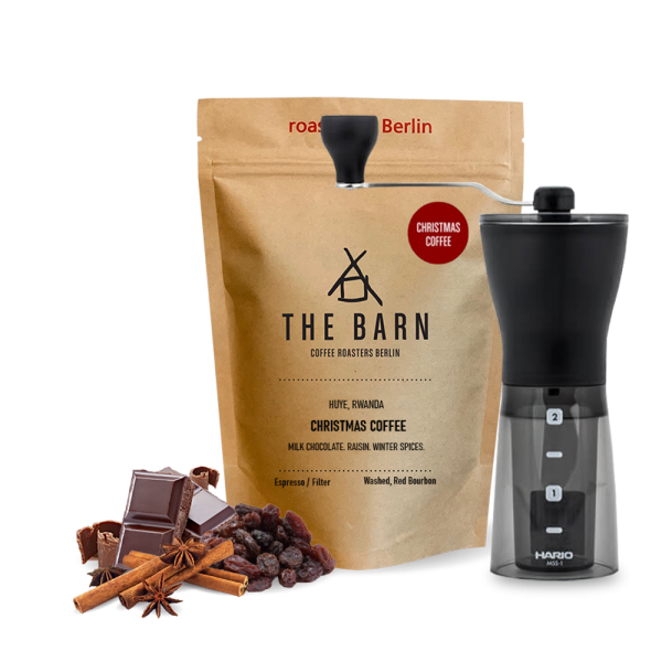 The Barn Christmas coffee Hario Mini Mill Set