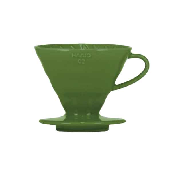 Dripper Hario V60-02 - keramický tmavě zelený + 40 filtrů