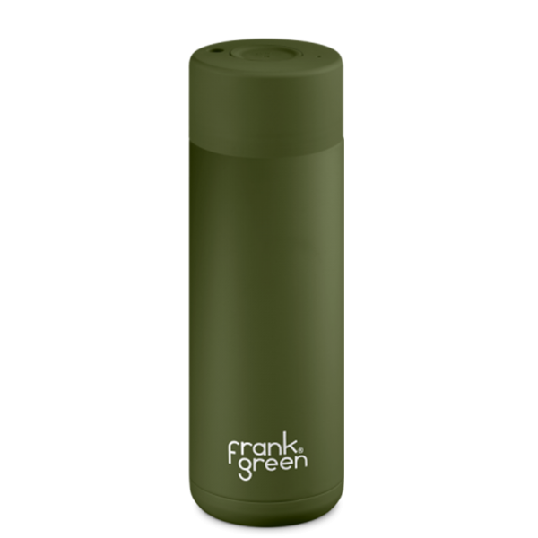 Frank Green Ceramic 595 ml nerezová lahev - khaki