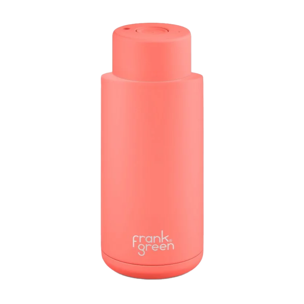 Frank Green Ceramic 1000 ml nerezová lahev - living coral