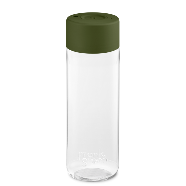 Frank Green Original Clear 740 ml plastová láhev - khaki