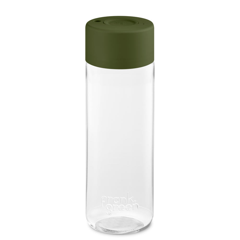 Frank Green Original Clear 740 ml plastová láhev - khaki