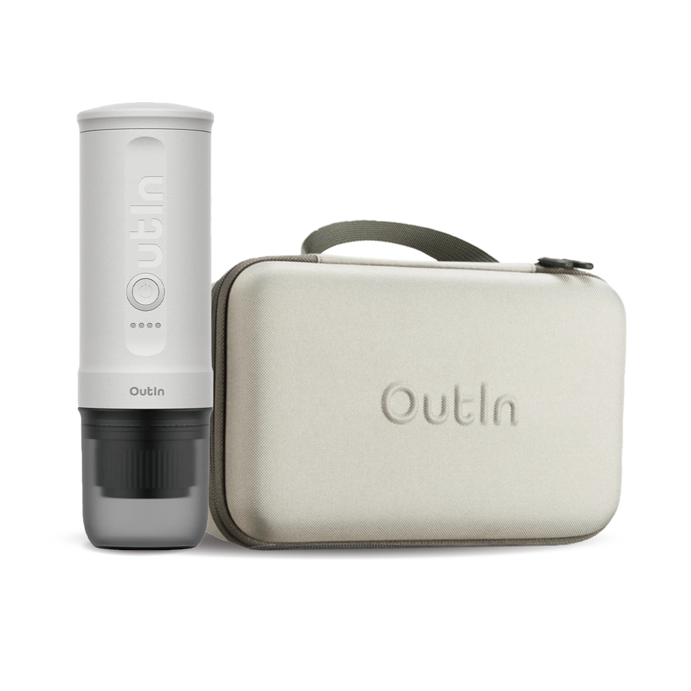 Outin Nano Portable Espresso Machine – Pearl White + cestovní obal