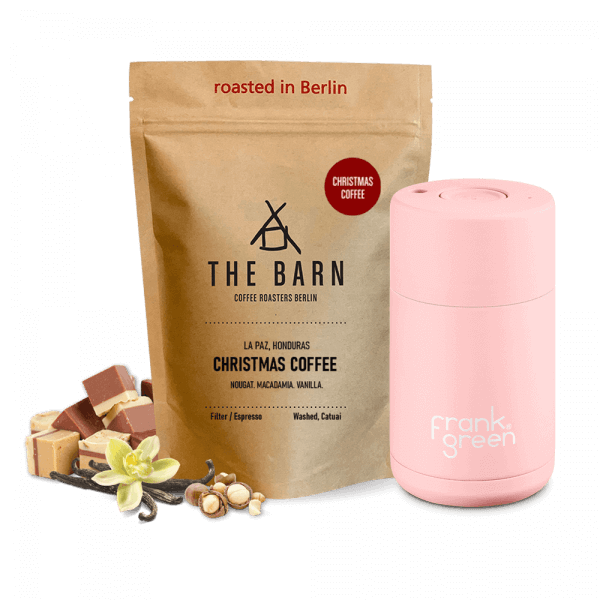 The Barn Christmas coffee Frank Green Ceramic 295ml Set - blushed