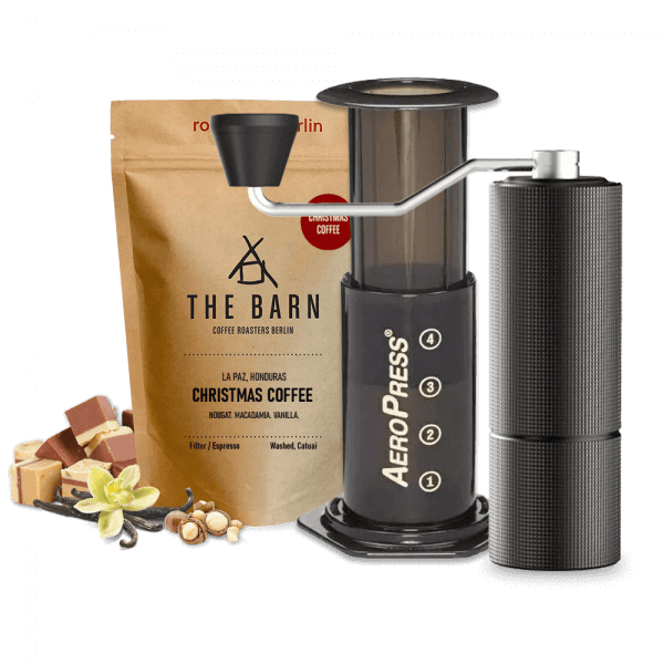 The Barn Christmas coffee AeroPress Timemore C2 Set - černý