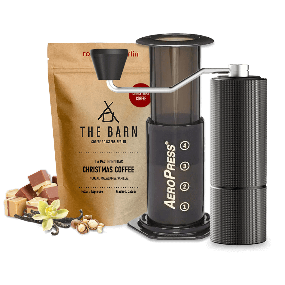 The Barn Christmas coffee AeroPress Timemore C2 Set - černý