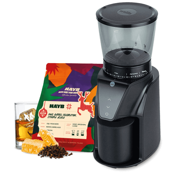 Hayb XMAS Barrel coffee Wilfa Balance Set - černý