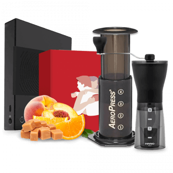 Dak LOVE AT FIRST SIGHT coffee AeroPress Mini Mill Basic Scale Set - černý