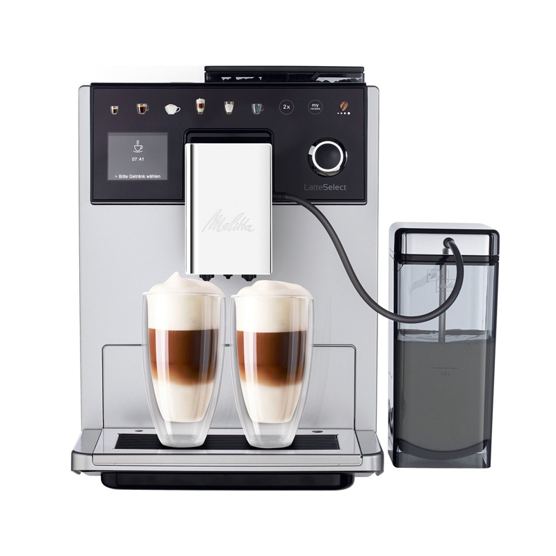 Melitta LatteSelect Facelift - Frosted Silver / Black