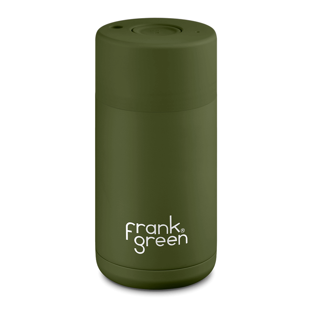 Frank Green Ceramic 355 ml nerezový - khaki