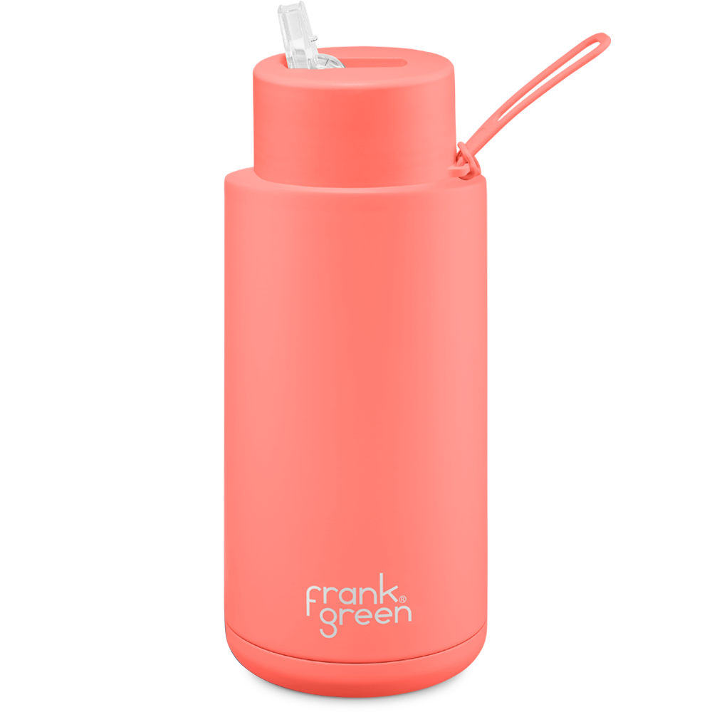 Frank Green Ceramic 1000 ml Straw nerezový - sweet peach