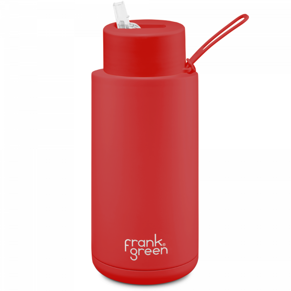 Frank Green Ceramic 1000 ml Straw nerezový - atomic red