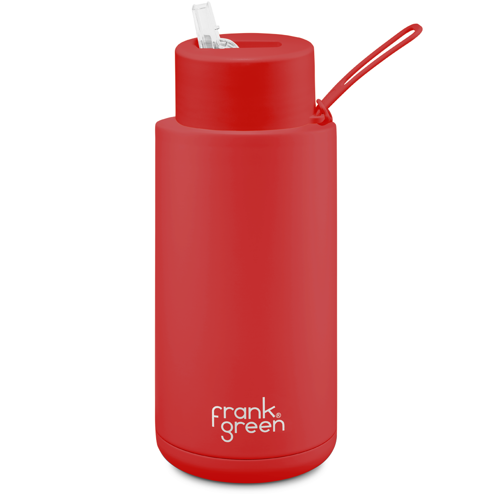 Frank Green Ceramic 1000 ml Straw nerezový - atomic red