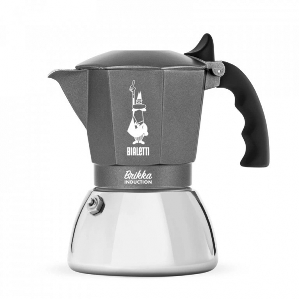 Bialetti Brikka Induction 4 šálky - šedá