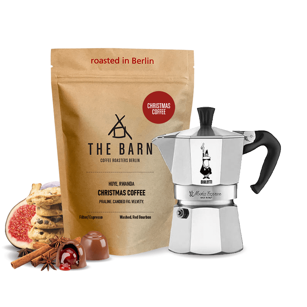 The Barn Christmas coffee Moka Express Set