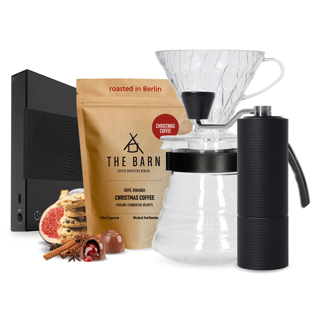 The Barn Christmas coffee Hario V60 Timemore C3 Basic Scale Set - černý