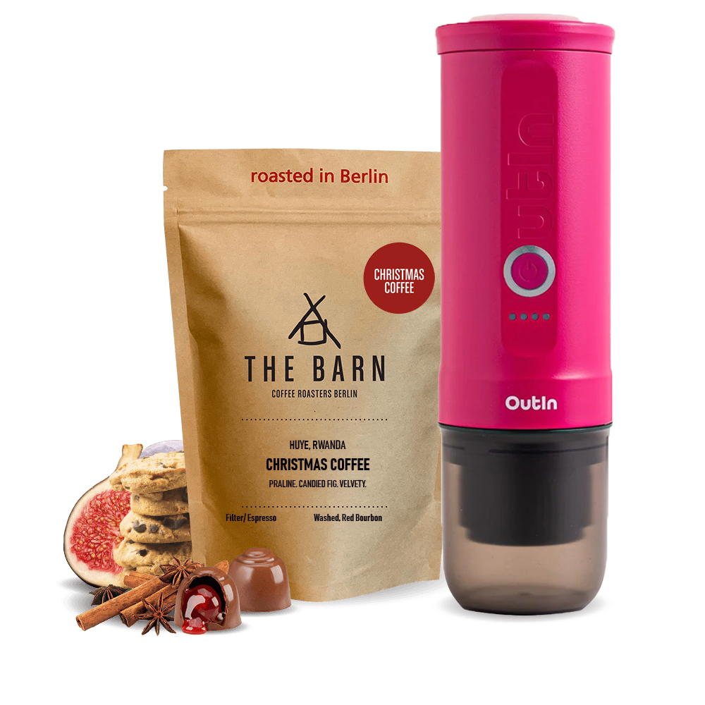 The Barn Christmas coffee Outin Set - Crimson Red