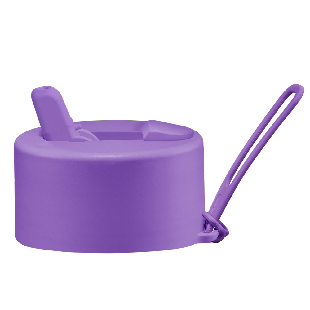 Frank Green Flip Straw Lid - náhradní víčko s řemínkem - cosmic purple (použité)