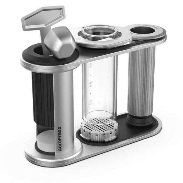 AeroPress Stand - organizér pro kávovar a příslušenství - nerezový