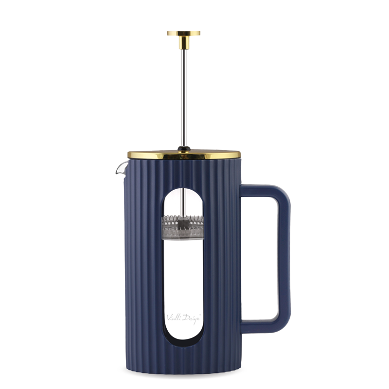 Vialli Design - Livio French Press 1000ml - Indigo/gold