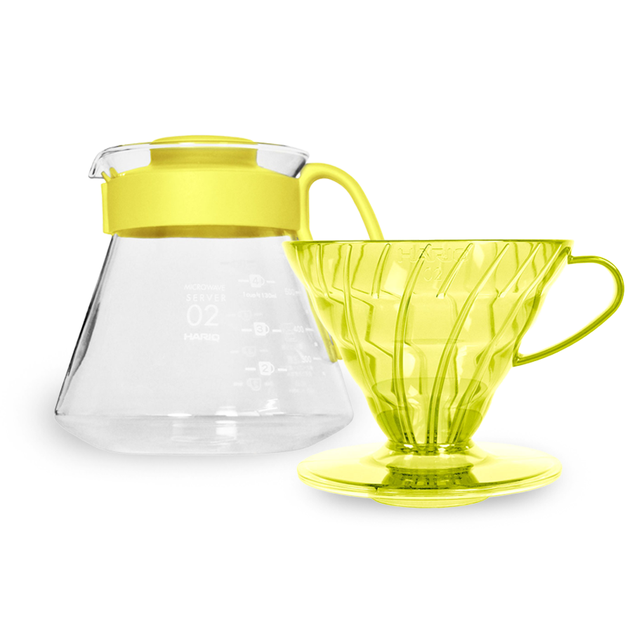 Hario V60 Dripper  Server Set 02 - sada - Sunflower Yellow