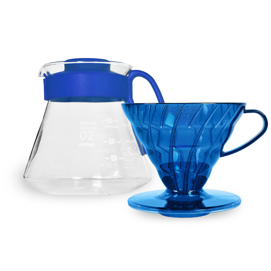 Hario V60 Dripper  Server Set 02 - sada - Ocean Blue
