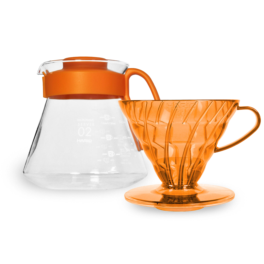 Hario V60 Dripper  Server Set 02 - sada - Koi Orange