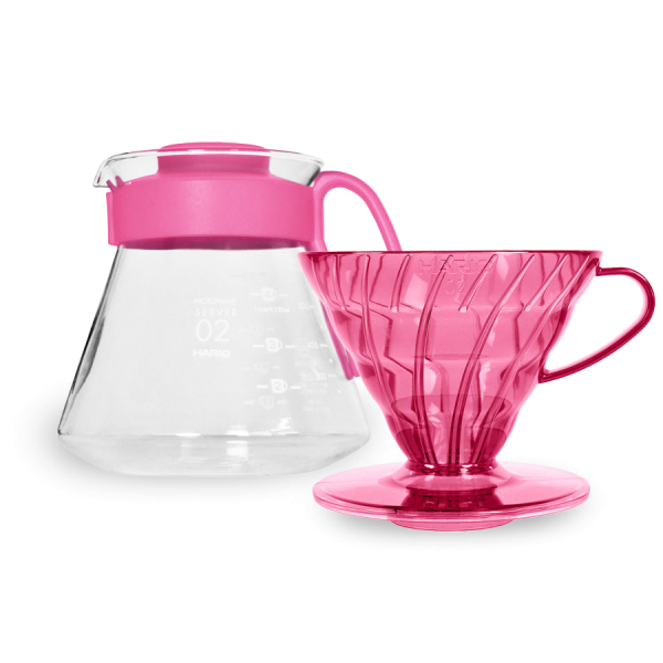 Hario V60 Dripper  Server Set 02 - sada - Flamingo Pink