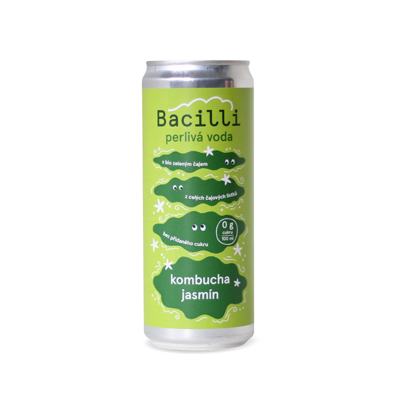Bacilli Perlivá voda Kombucha jasmín BIO - 330ml