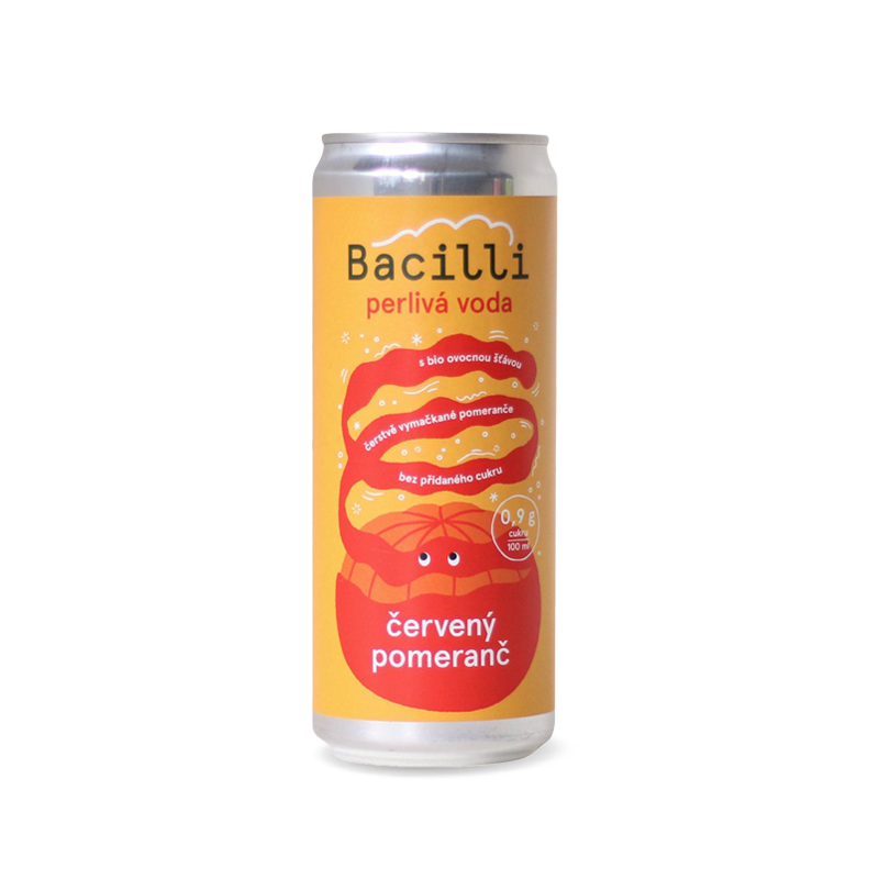 Bacilli Perlivá voda Červený pomeranč BIO - 330ml