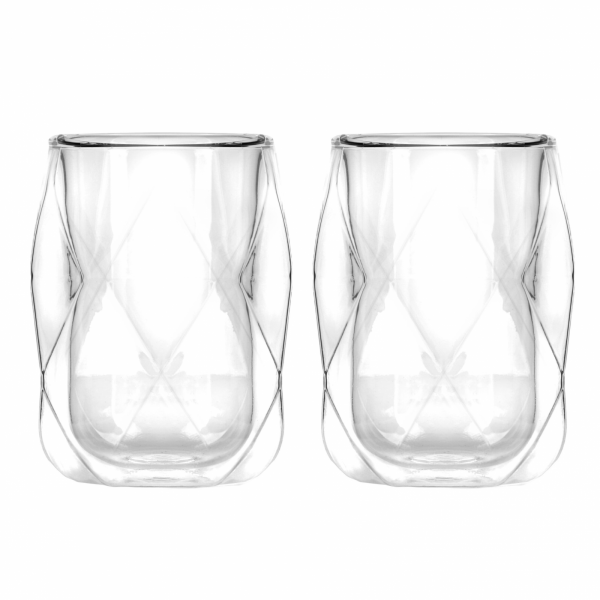 Vialli Design - geo dvoustěnná sklenice 100 ml - 2 ks