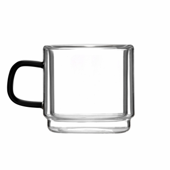 Vialli Design - dvoustěnná sklenice espresso 80 ml - carbon - 2 ks