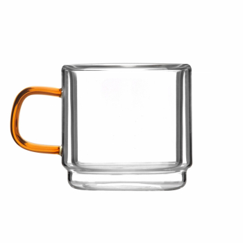 Vialli Design - dvoustěnná sklenice espresso 80 ml - amber - 2 ks