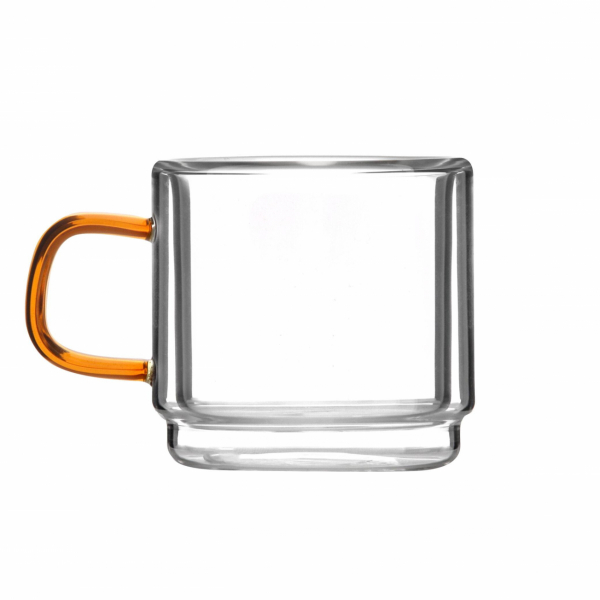 Vialli Design - dvoustěnná sklenice espresso 80 ml - amber - 2 ks