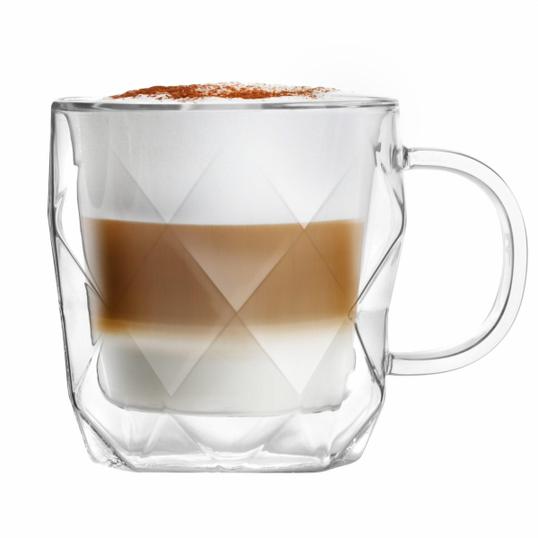 Vialli Design - geo dvoustěnný hrnek - 450 ml