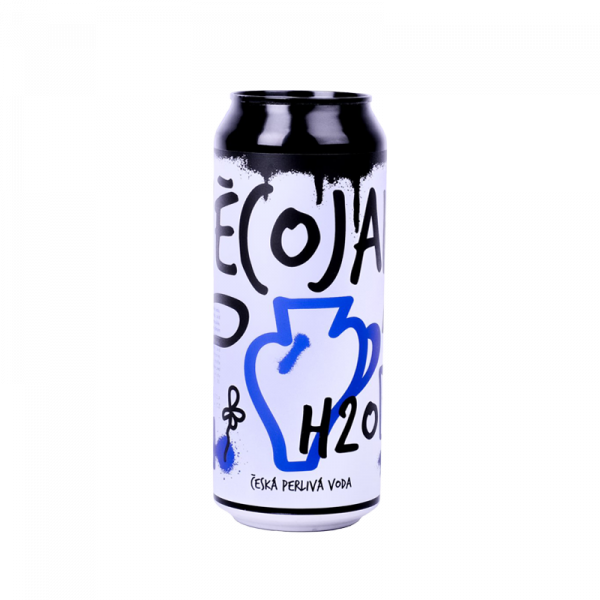 Něcojako H2O - perlivá voda - 500 ml - plechovka