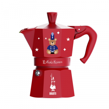 Bialetti Moka Express Joyful Christmas 3 šálky - červená