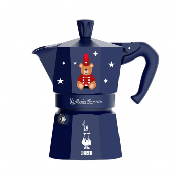Bialetti Moka Express Joyful Christmas 3 šálky - modrá