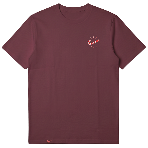 Candycane narozeninové tričko - MADE MAMA PROUD #8 - red brown - M